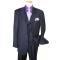 Extrema by Zanetti Navy/Violet Pinstripes Super 120's Wool Vested Suit DM42280